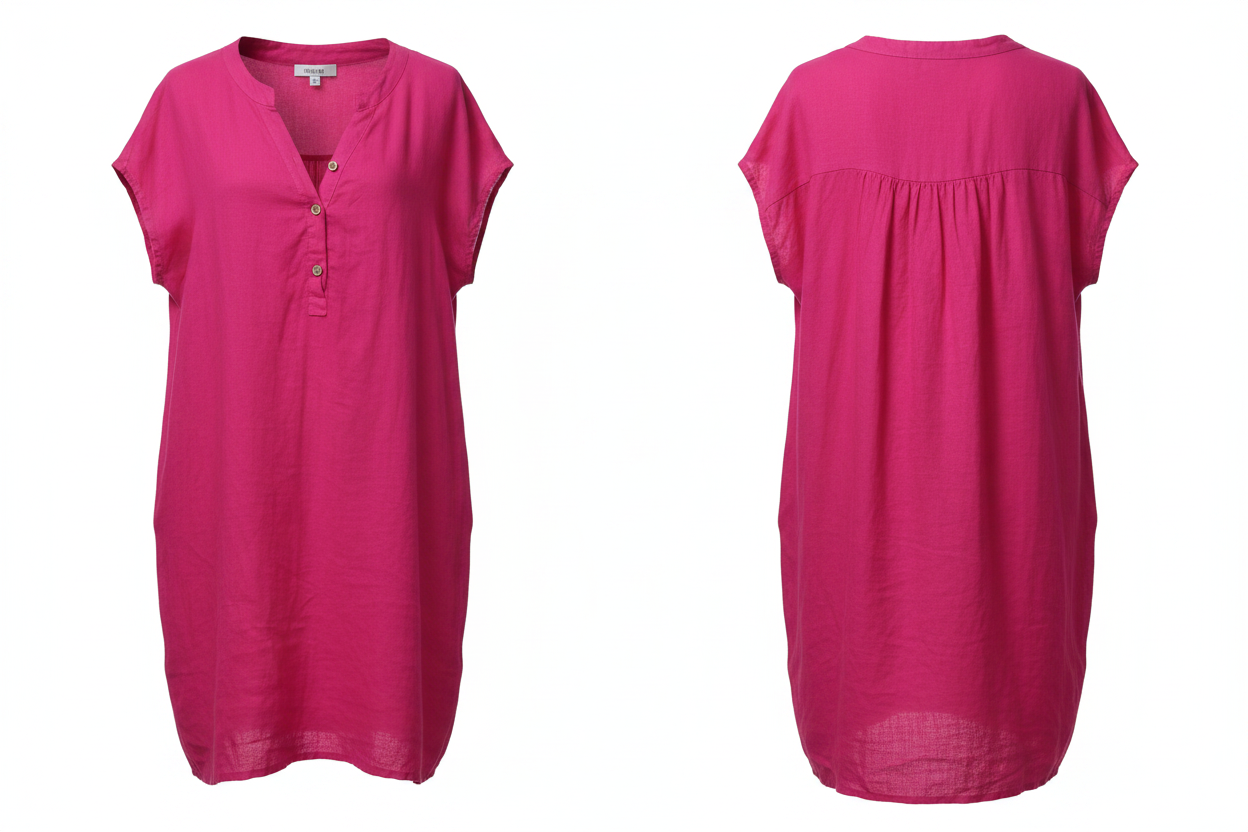Robe Fuchsia Lin Made in Italy - Taille TU