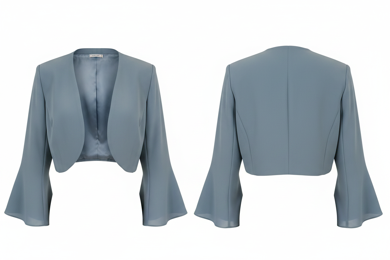 Boléro bleu gris Made in Italy – Taille 36-44