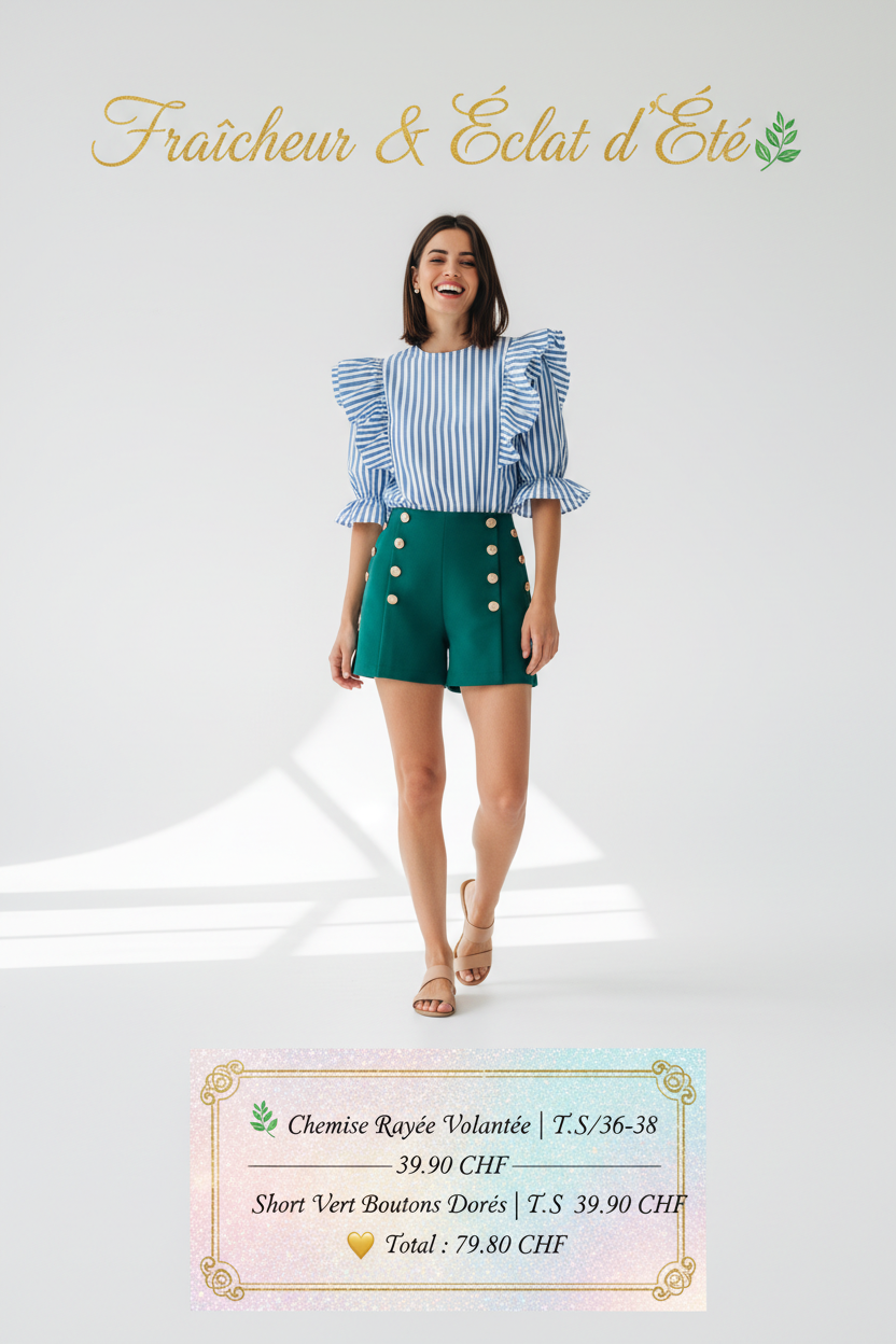 ✨ Fraîcheur & Éclat d'Été – Look Complet Made in Italy