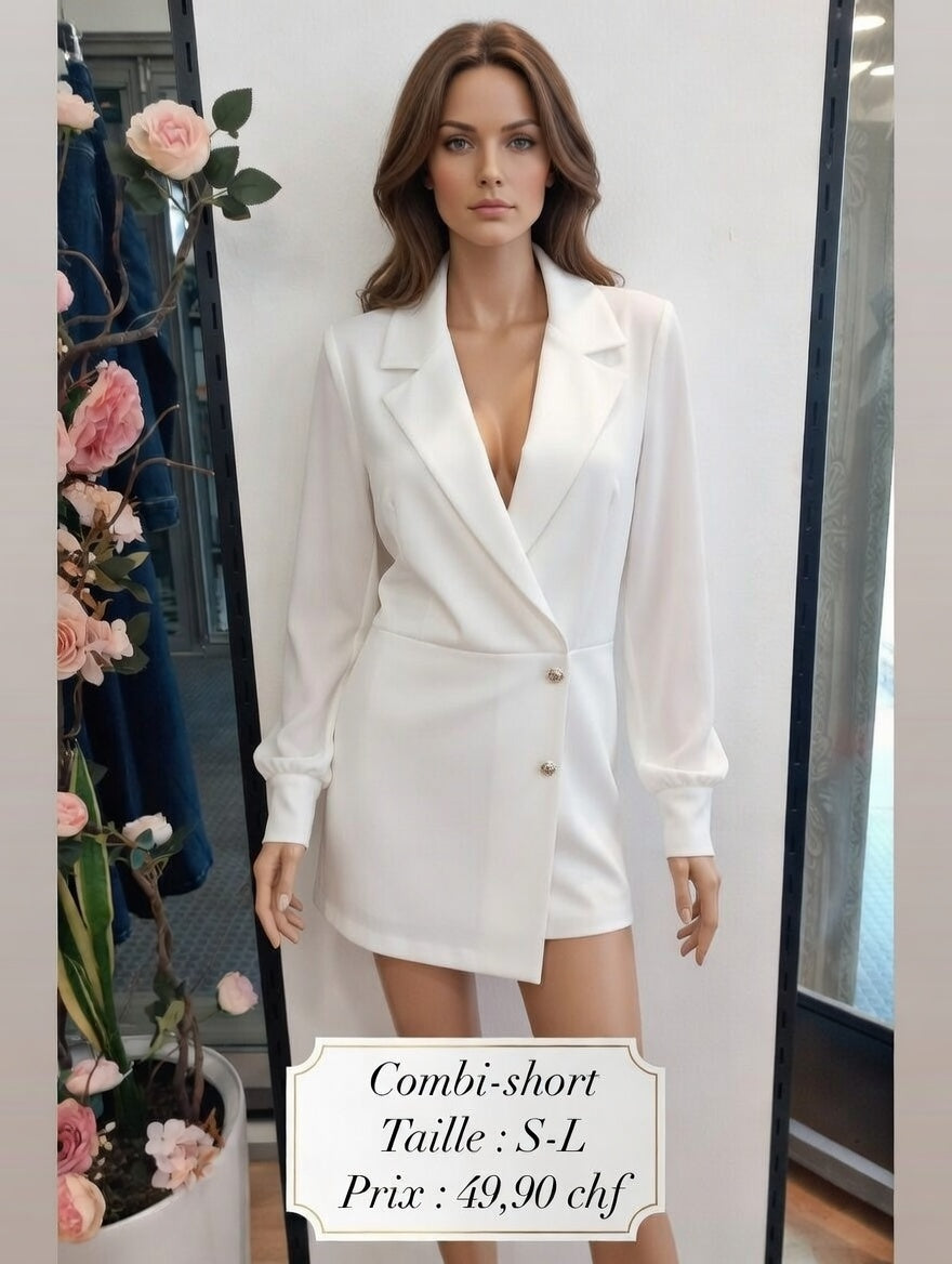 49,90 chf - Taille S/L - ✨ Combi-short blazer blanc – L’élégance absolue à petit prix ! ✨