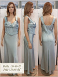 79,90 chf - Taille 38-40-42 - Robe de Soirée Élégante en Satin Bleu Pastel - Chic et Abordable !