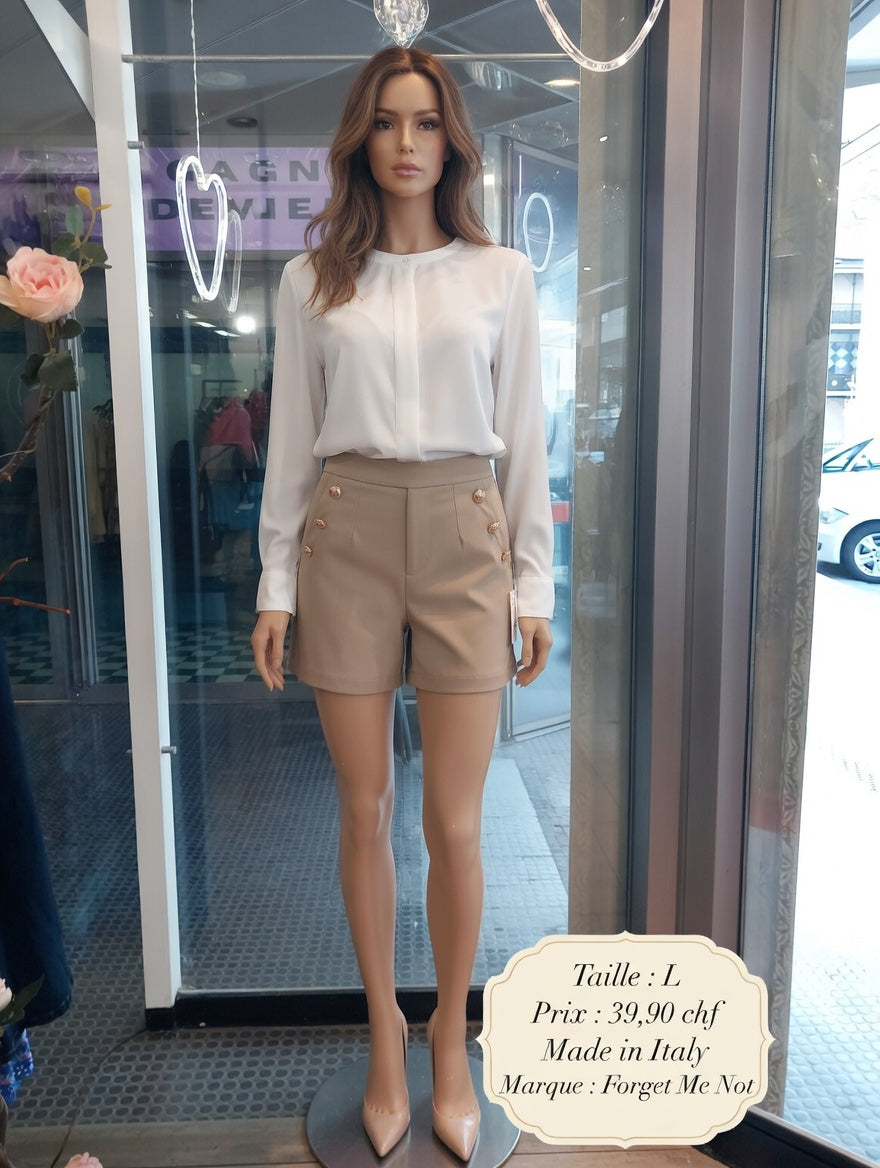 39,90 chf - Taille L - Short Forget Me Not – Élégance italienne !