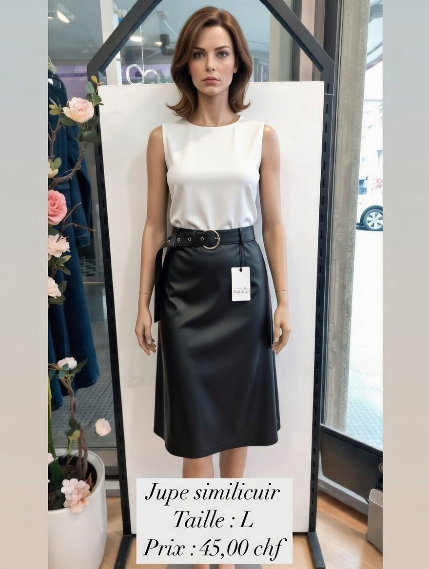 45,00 chf - Taille L - ✨ Similicuir chic & rock – la jupe qui fait tout l’hiver ✨