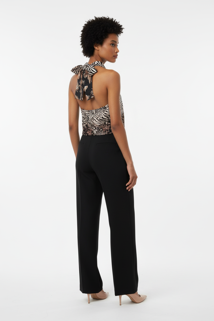 Haut Zèbre & Palmiers - Fashion Collection - Taille et pièce unique - Made in Italy