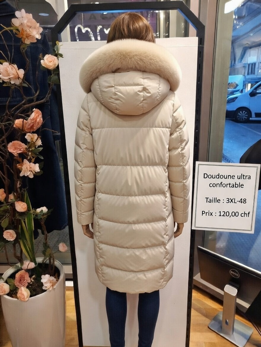 120,00 chf - Taille 3XL-48 - Doudoune Ultra Confortable avec Capuche en Fourrure !