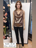 29,95 chf - Taille 36-40 - Top Bronze Métallisé – L’Éclat Subtil qui Fait Toute la Différence ! ✨