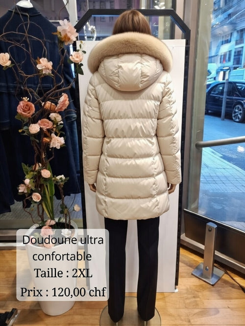 120,00 chf - Taille 2XL-46 - Doudoune Ultra Confortable avec Capuche en Fourrure !