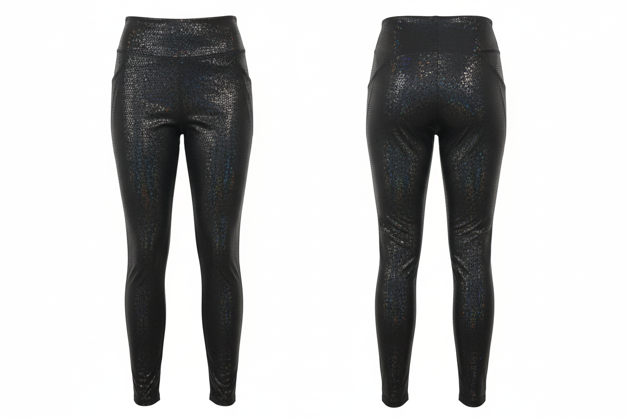Legging Noir Brillant Holographique Jean Louis François - Taille M