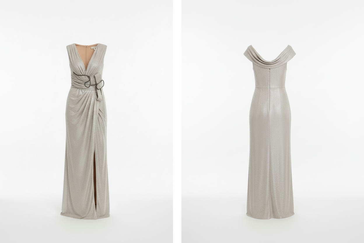 Robe Longue Soirée Champagne Dorée - MELIKE Istanbul - Taille 38 - Made in Turkey - Pièce unique