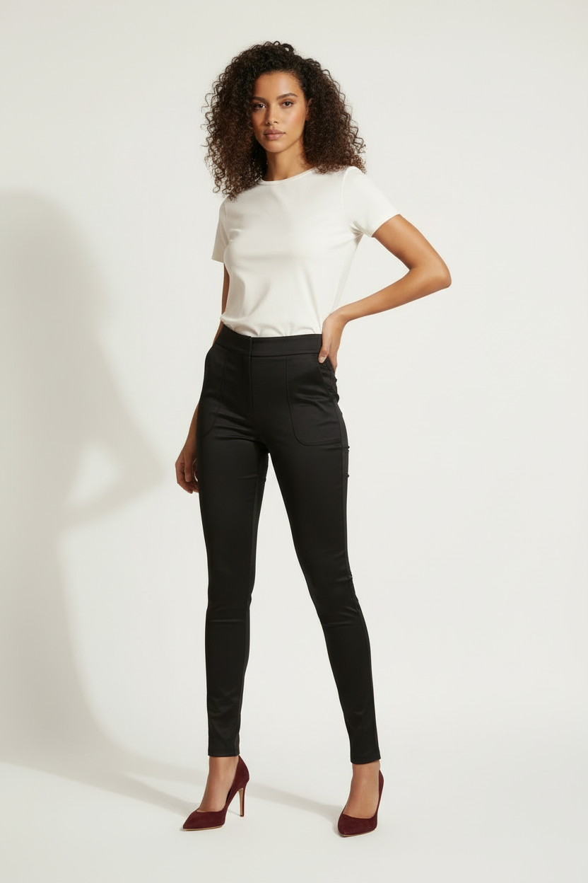 Legging Noir Taille Haute Jean Louis François - Taille L
