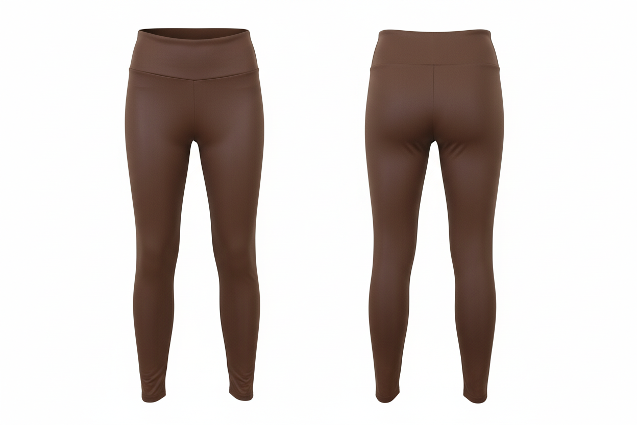 Legging Taille Haute Marron Chocolat - Taille XL
