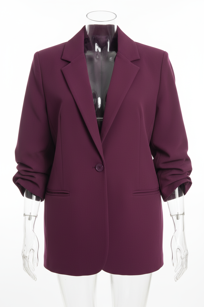 Blazer oversize prune - ANNE & CO - 48-52 ! - Made in Italy - Pièce unique