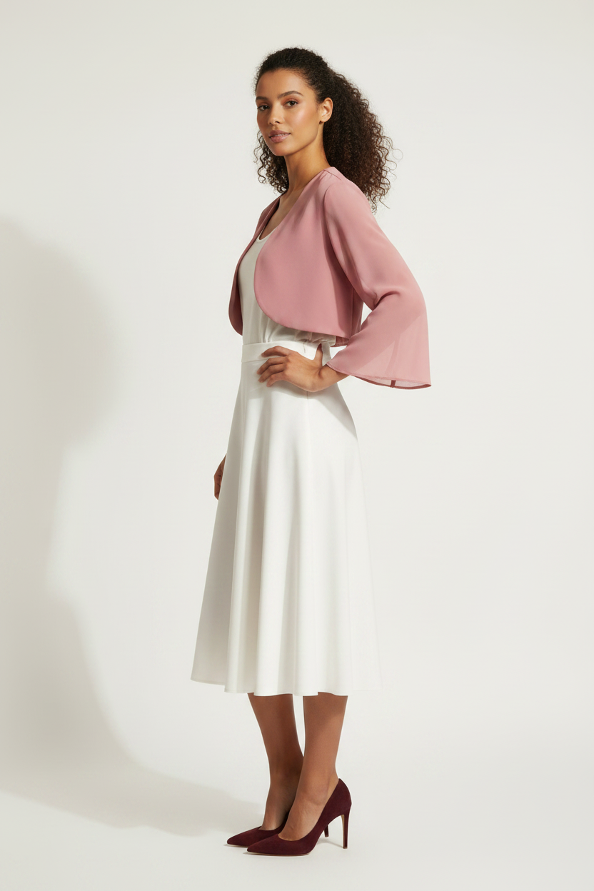 Boléro rose poudré Made in Italy – Taille 36-44