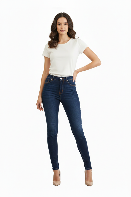 Jean Skinny - NOVE & NOVE - Taille 44 - Made in Italy - Pièce unique