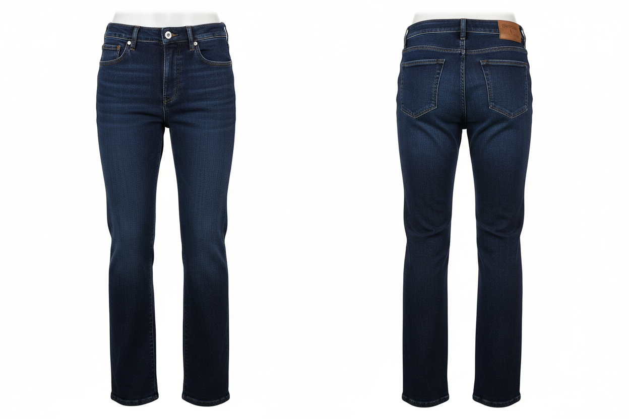 Jean straight taille haute - Max & Liu - Taille XXL - Made in Italy - Pièce unique