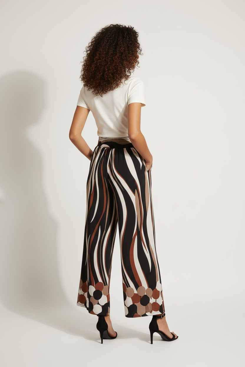 Pantalon Ample - New Fantasy - Taille 38-40 - Made in Italy - Pièce unique