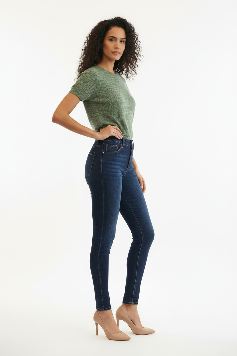 Jean Skinny - NOVE & NOVE - Taille 44 - Made in Italy - Pièce unique