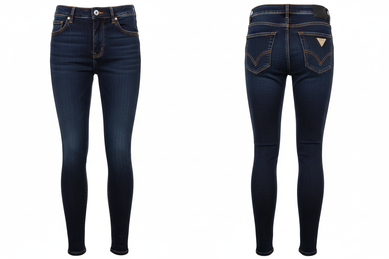 Jean Skinny - NOVE & NOVE - Taille 52 - Made in Italy - Pièce unique