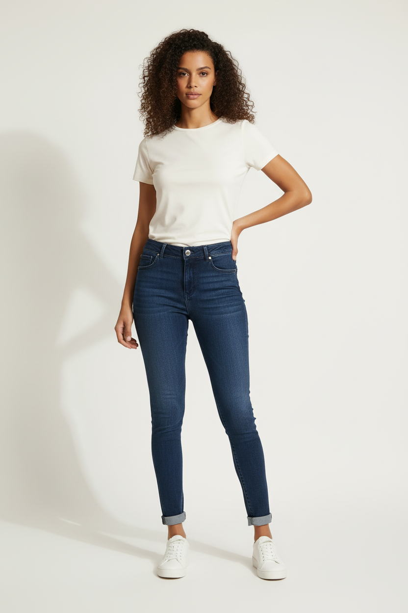 Jean Skinny Push-Up - Mira-Belle - Taille S - Made in Italy - Pièce unique