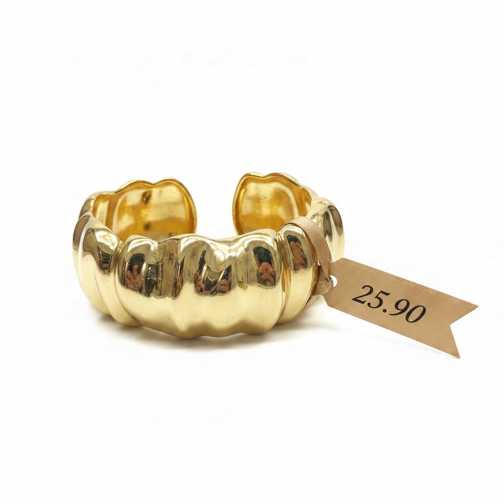 Bracelet Jonc Doré Ondulé