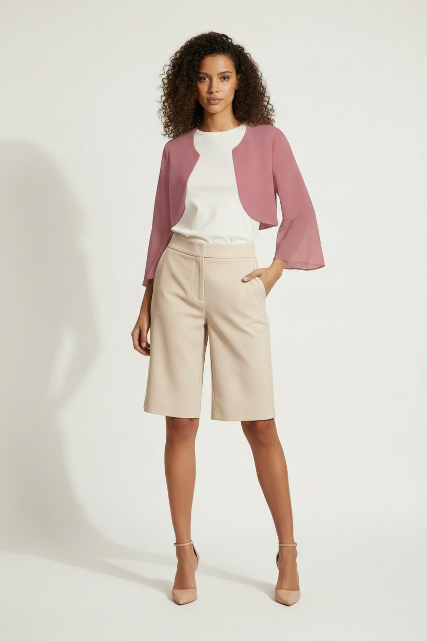 Boléro rose poudré Made in Italy – Taille 36-44