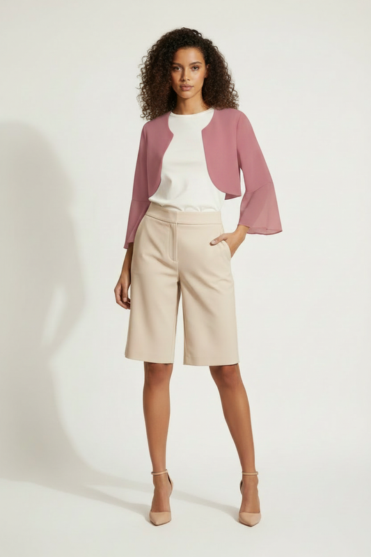 Boléro rose poudré Made in Italy – Taille 36-44