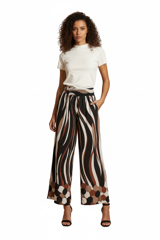 Pantalon Ample - New Fantasy - Taille 38-40 - Made in Italy - Pièce unique