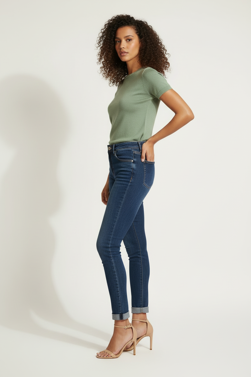 Jean Skinny Push-Up - Mira-Belle - Taille S - Made in Italy - Pièce unique