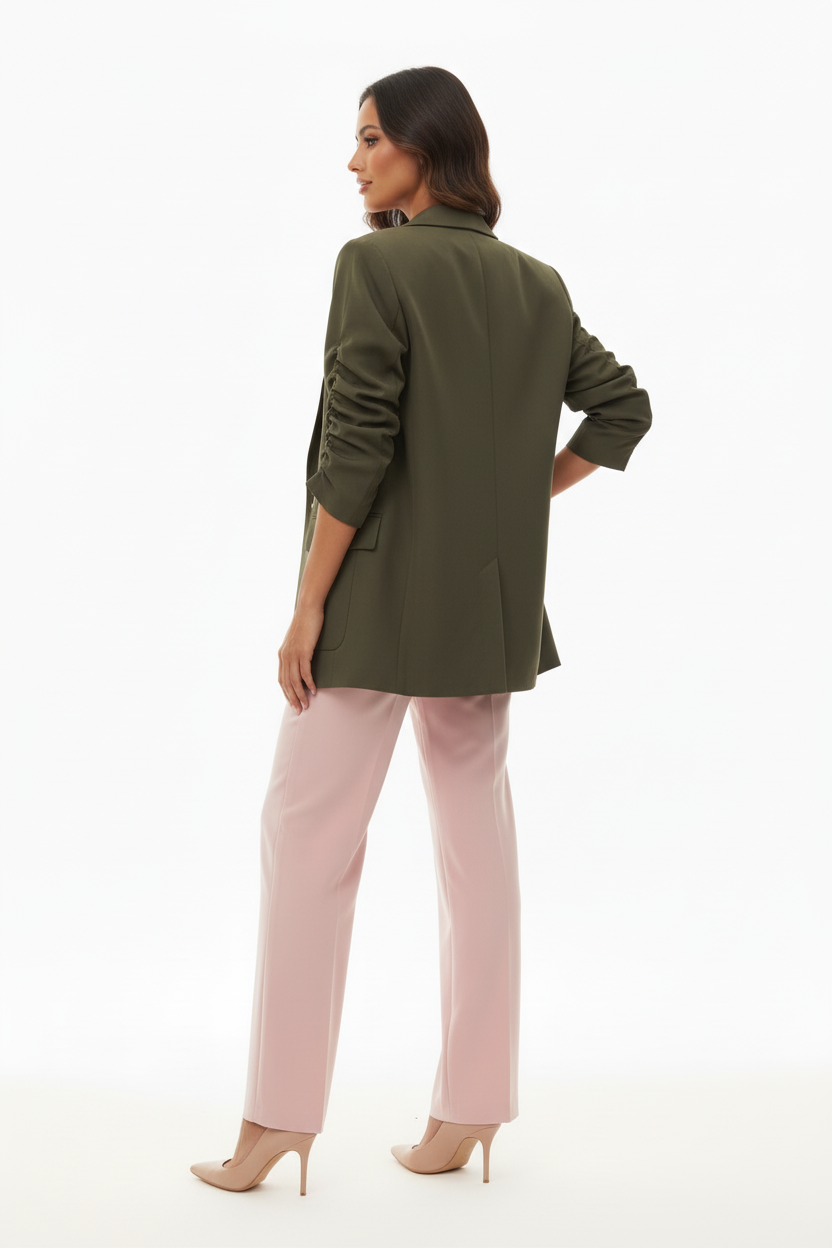 Blazer oversize kaki - ANNE & CO - 48-52 ! - Made in Italy - Pièce unique