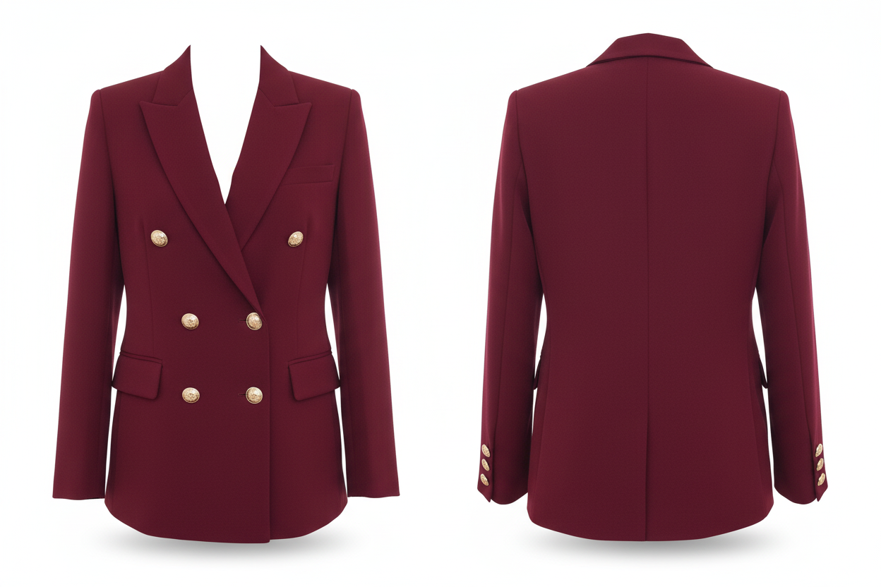 Tailleur bordeaux blazer & pantalon - New Collection - Taille L - Made in Italy - Pièce unique