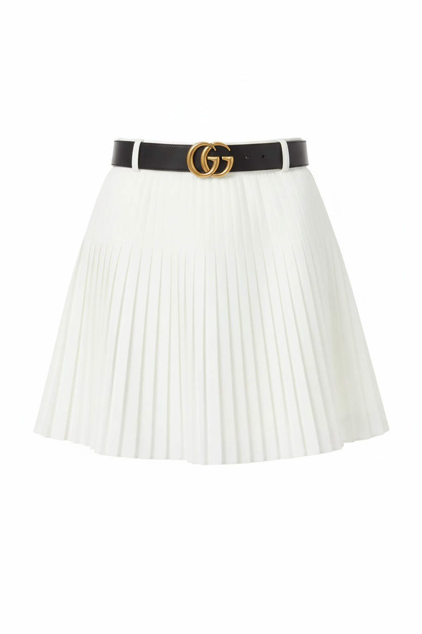 Jupe Plissée Fashion avec Culotte Intégrée - Style & Confort - Taille M - Made in Italy - Pièce unique