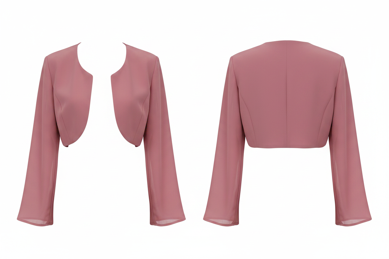 Boléro rose poudré Made in Italy – Taille 36-44