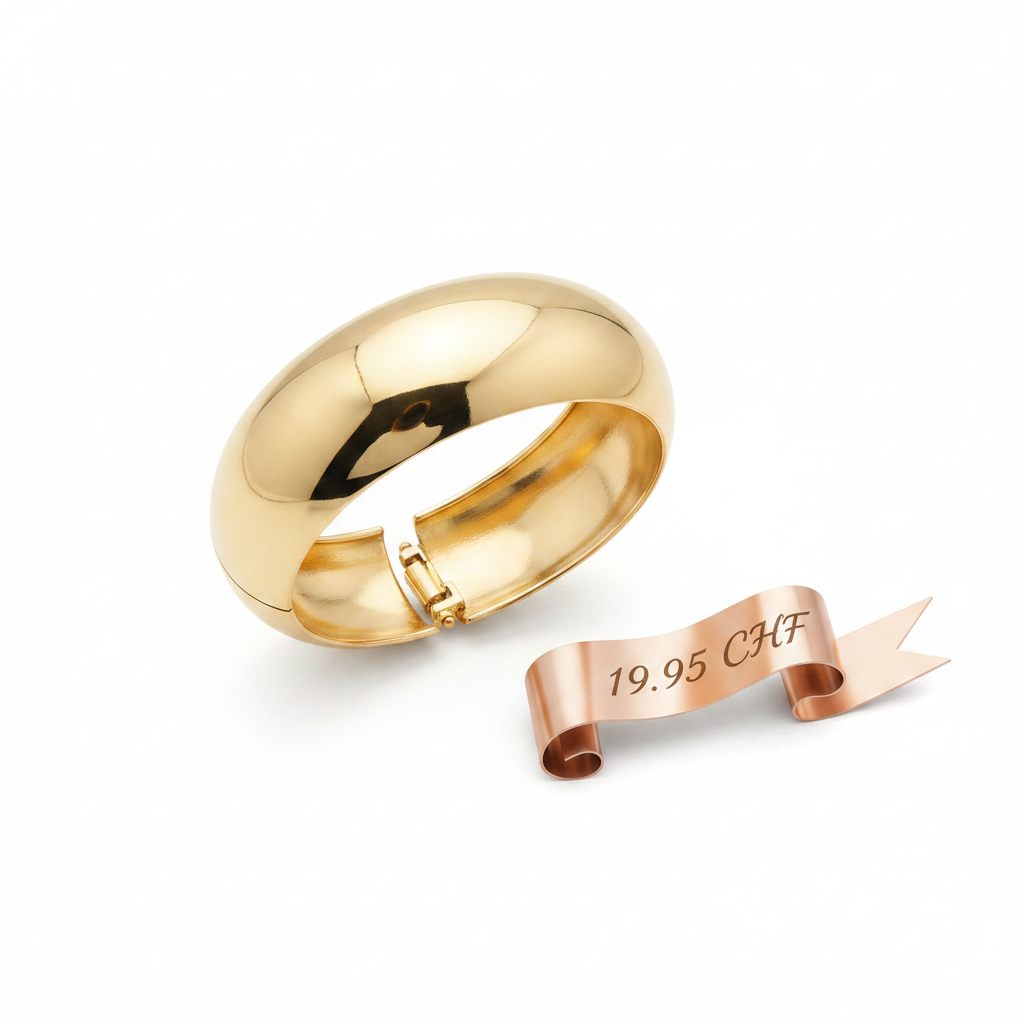 Bracelet Jonc Large Doré