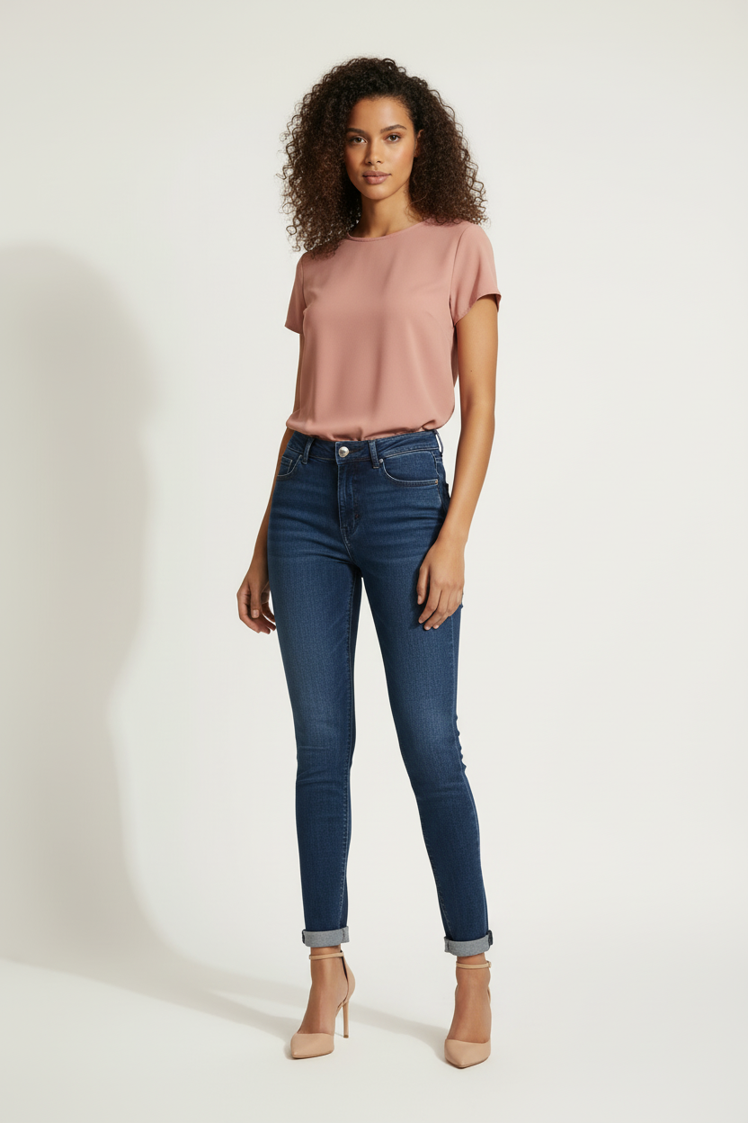 Jean Skinny Push-Up - Mira-Belle - Taille S - Made in Italy - Pièce unique