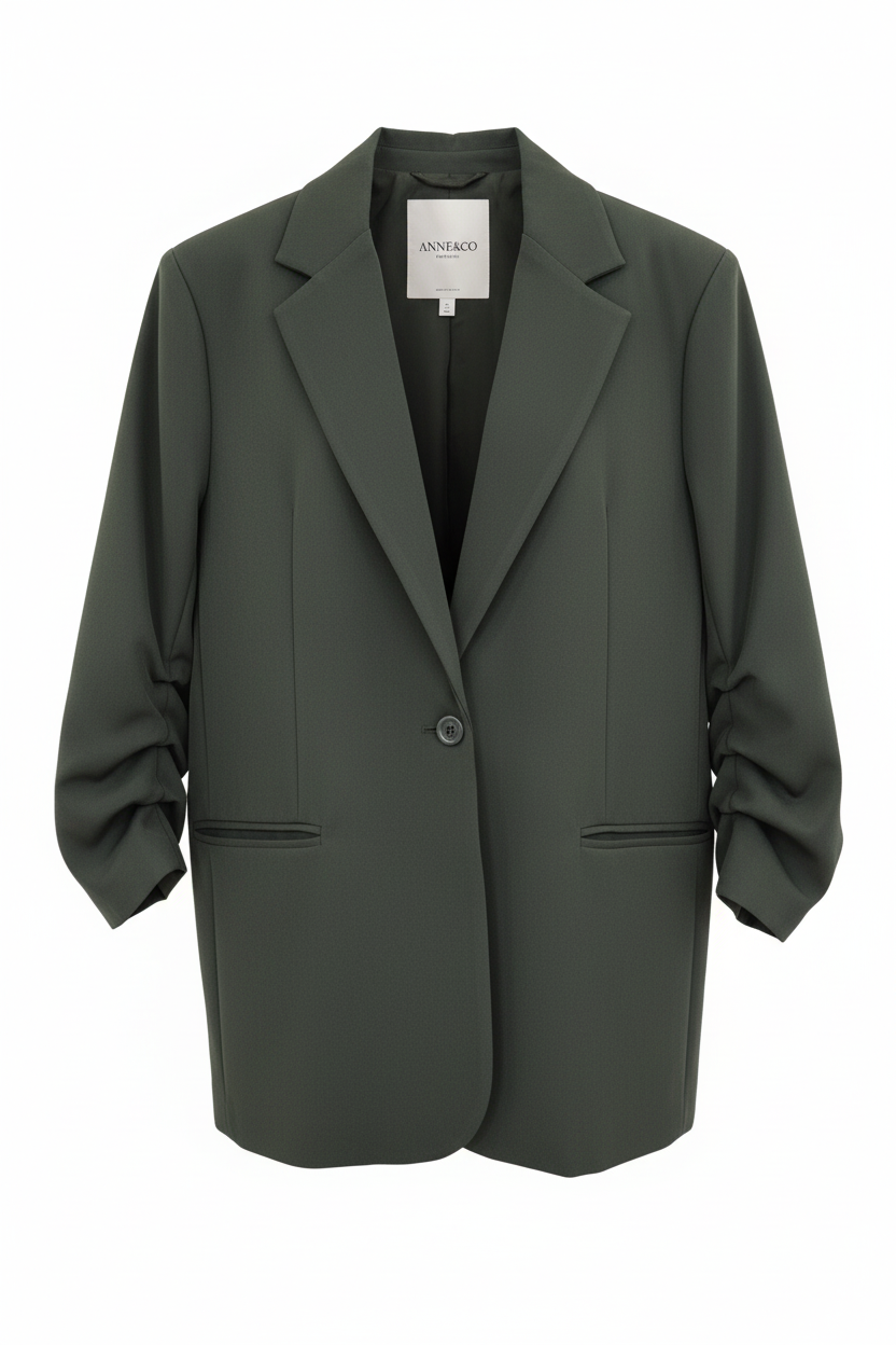 Blazer oversize kaki - ANNE & CO - 48-52 ! - Made in Italy - Pièce unique