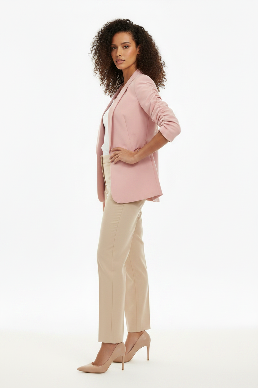 Blazer Rose Poudré Manches Froncées Love&Passion - Taille M/L