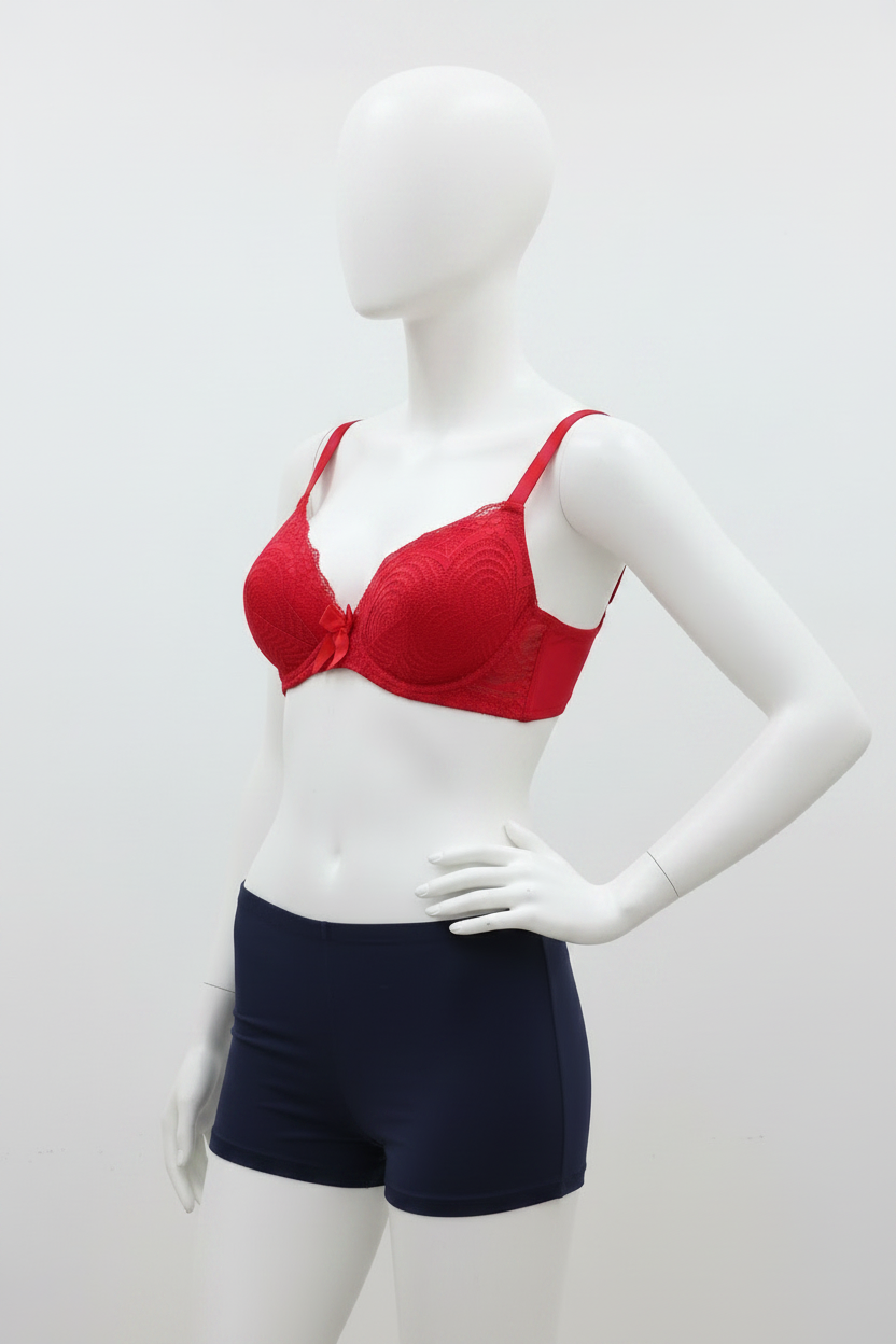 Soutien-gorge Brésilien Divas – Dentelle Push-Up Rouge
