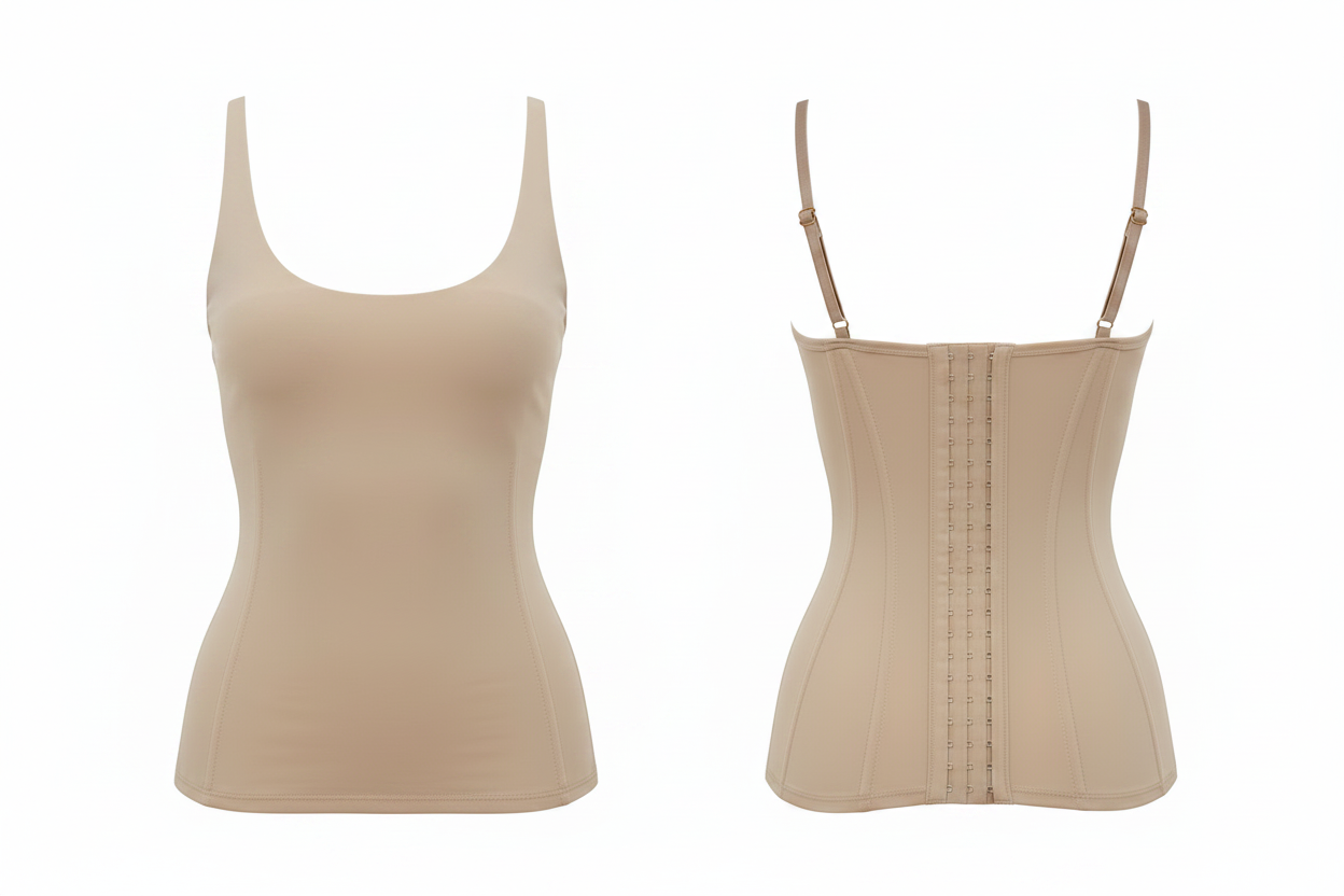Corset Gainant Brésilien Divas – Bretelles Réglables Beige