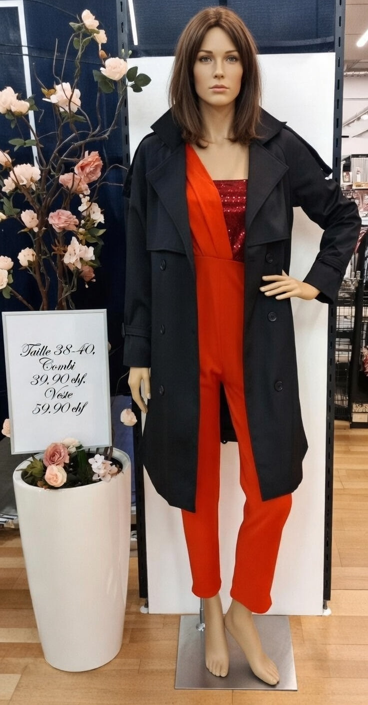 99,80 chf - Prix de l'ensemble mais chaque pièce peut être vendu séparément - Taille 38-40 - Élégance Vibrante, Audace Rouge Passion !