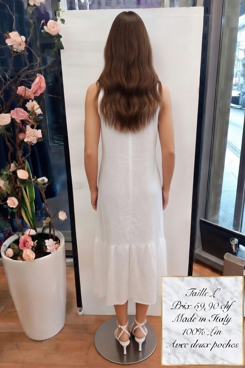 59,90 chf - ✨ Robe Puro Lino L – Lin italien brodé papillon à petit prix ! ✨