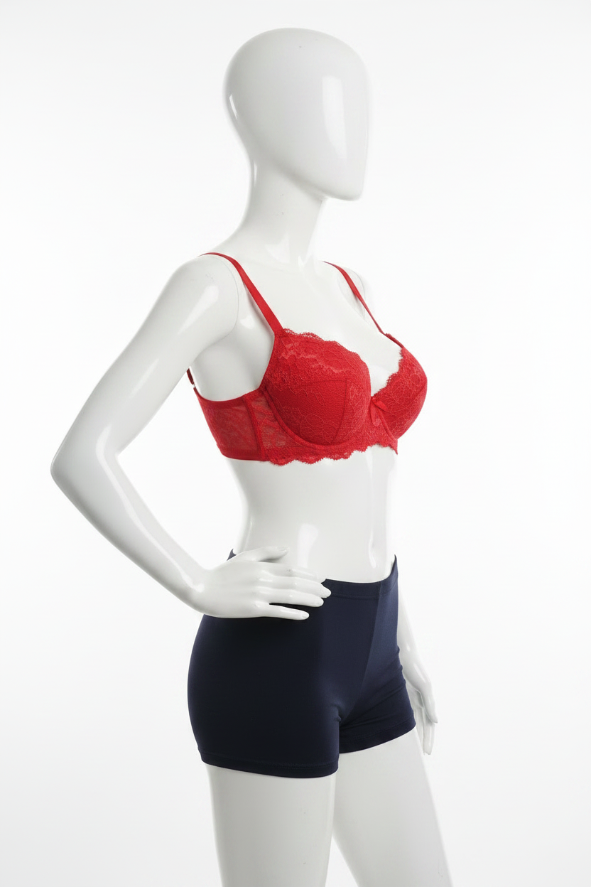 Soutien-gorge Brésilien Divas – Dentelle Push-Up Rouge