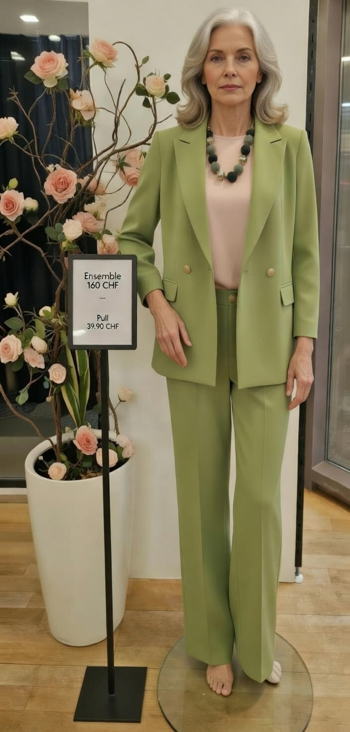 199,90 chf - Prix de l'ensemble mais chaque pièce peut être vendu séparément - Taille 38-40 - Ensemble deux pièces hyper chic et pull assorti !