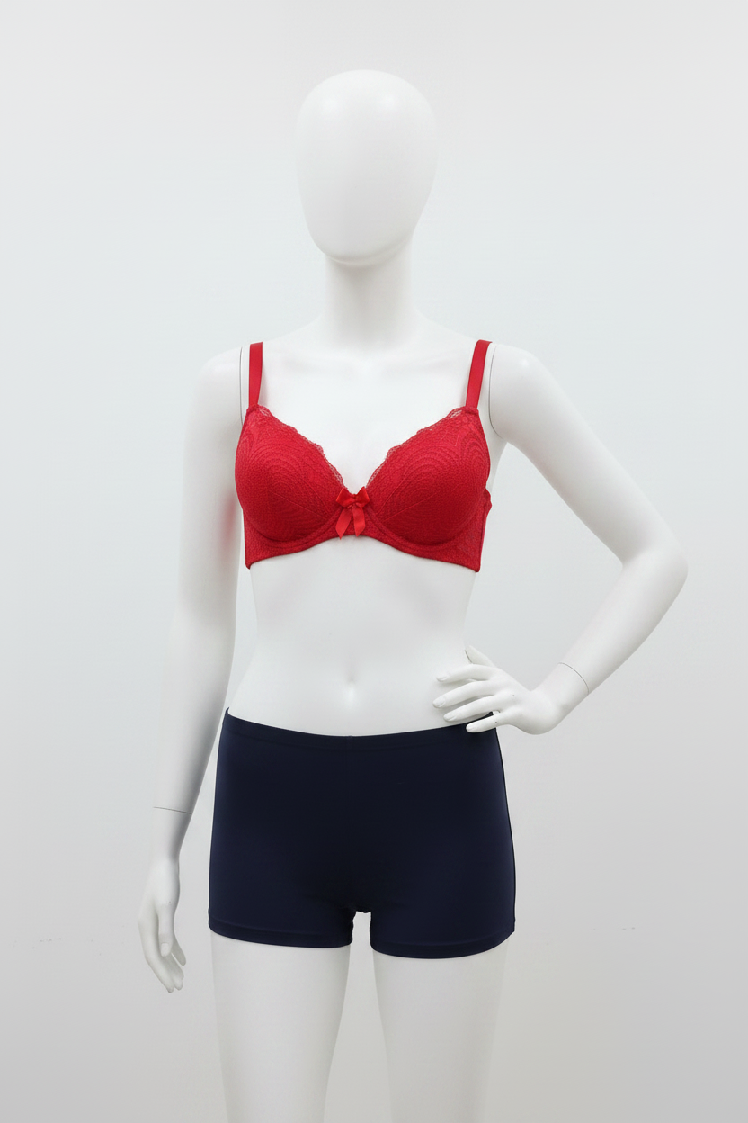 Soutien-gorge Brésilien Divas – Dentelle Push-Up Rouge