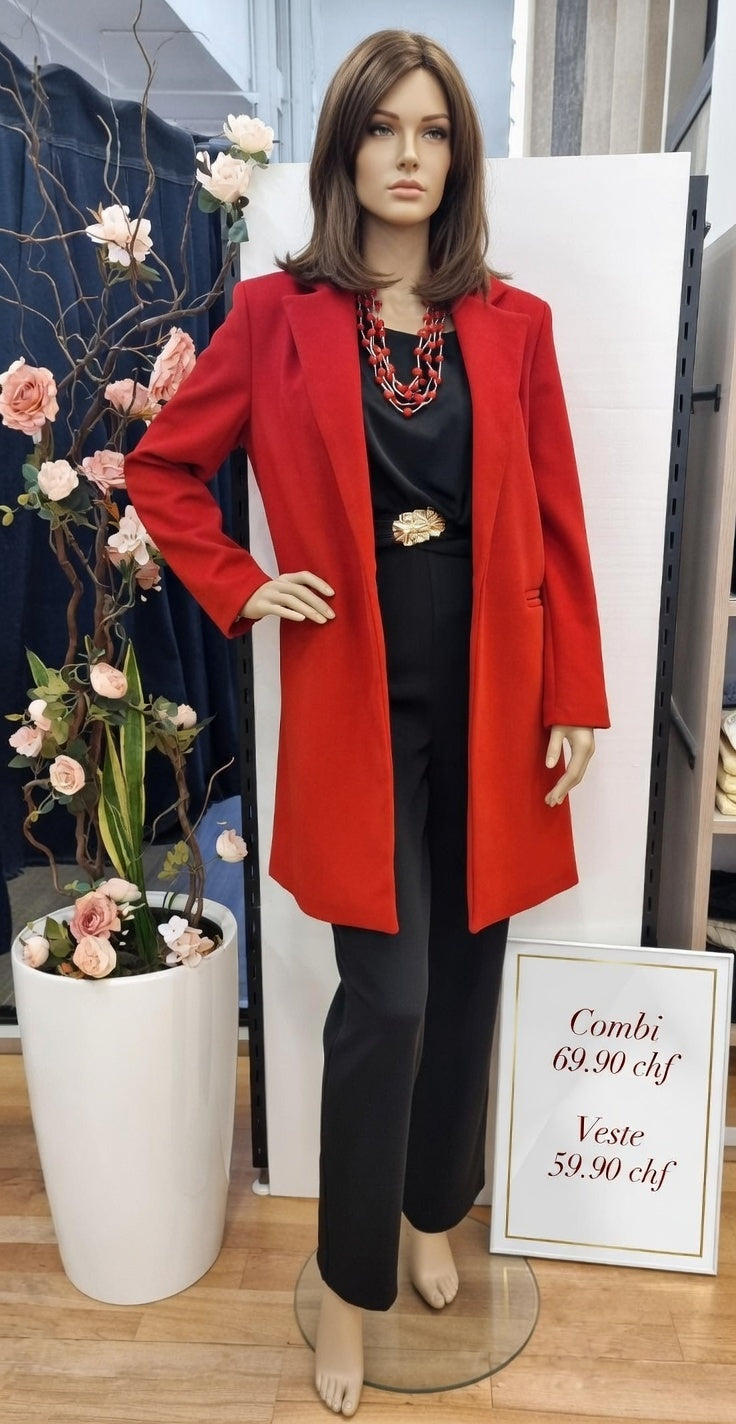 129,80 chf - Prix de l'ensemble mais chaque pièce peut être vendu séparément - Taille 38-40 - Éclat Rouge Automnal : Élégance et Confort à Petit Prix !