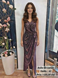 130,00 chf - Taille 42 - ✨ Robe de soirée glamour violet métallisé✨