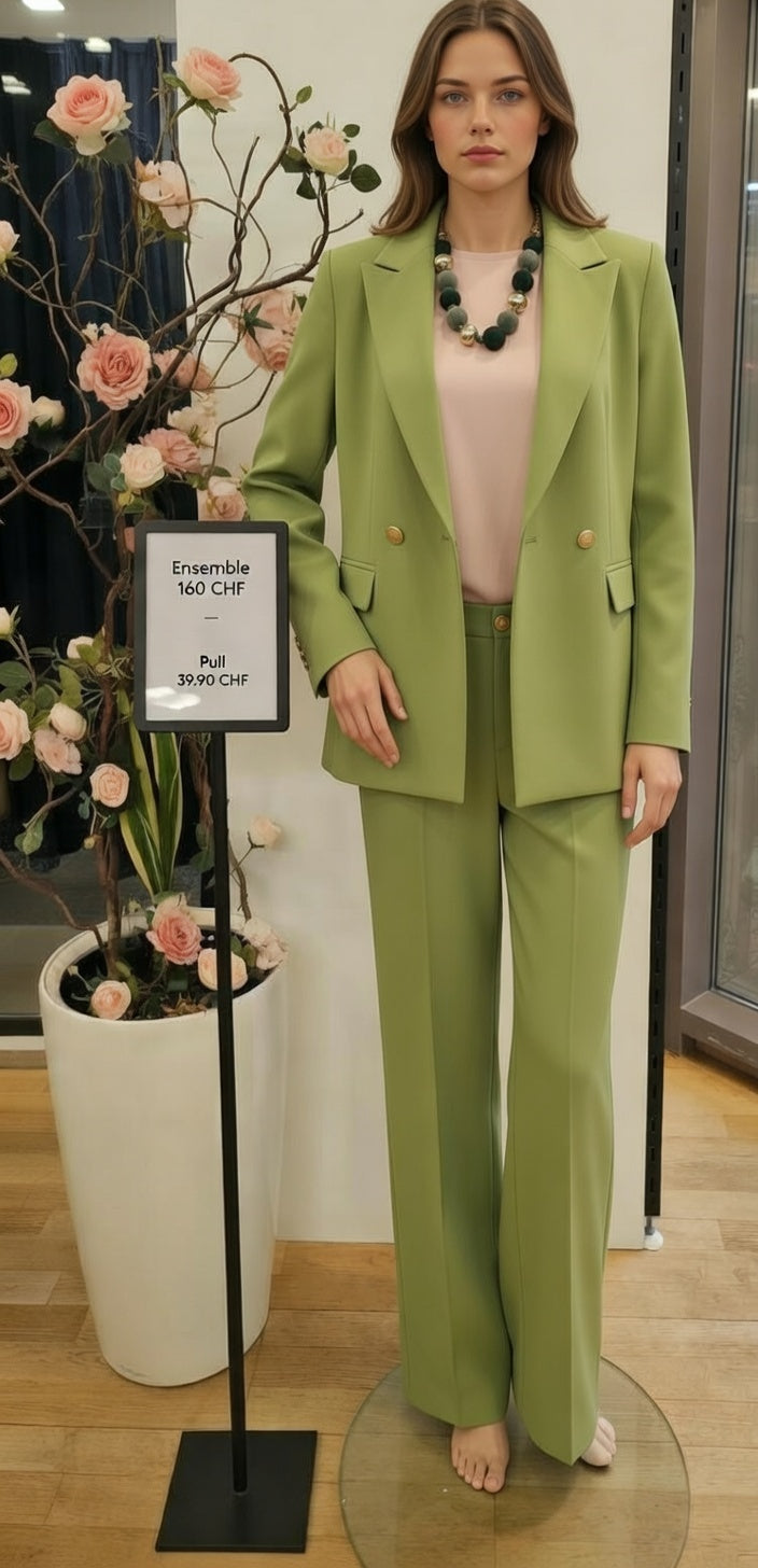 199,90 chf - Prix de l'ensemble mais chaque pièce peut être vendu séparément - Taille 38-40 - Ensemble deux pièces hyper chic et pull assorti !