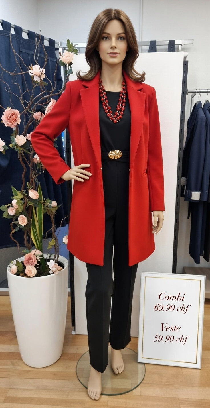 129,80 chf - Prix de l'ensemble mais chaque pièce peut être vendu séparément - Taille 38-40 - Éclat Rouge Automnal : Élégance et Confort à Petit Prix !