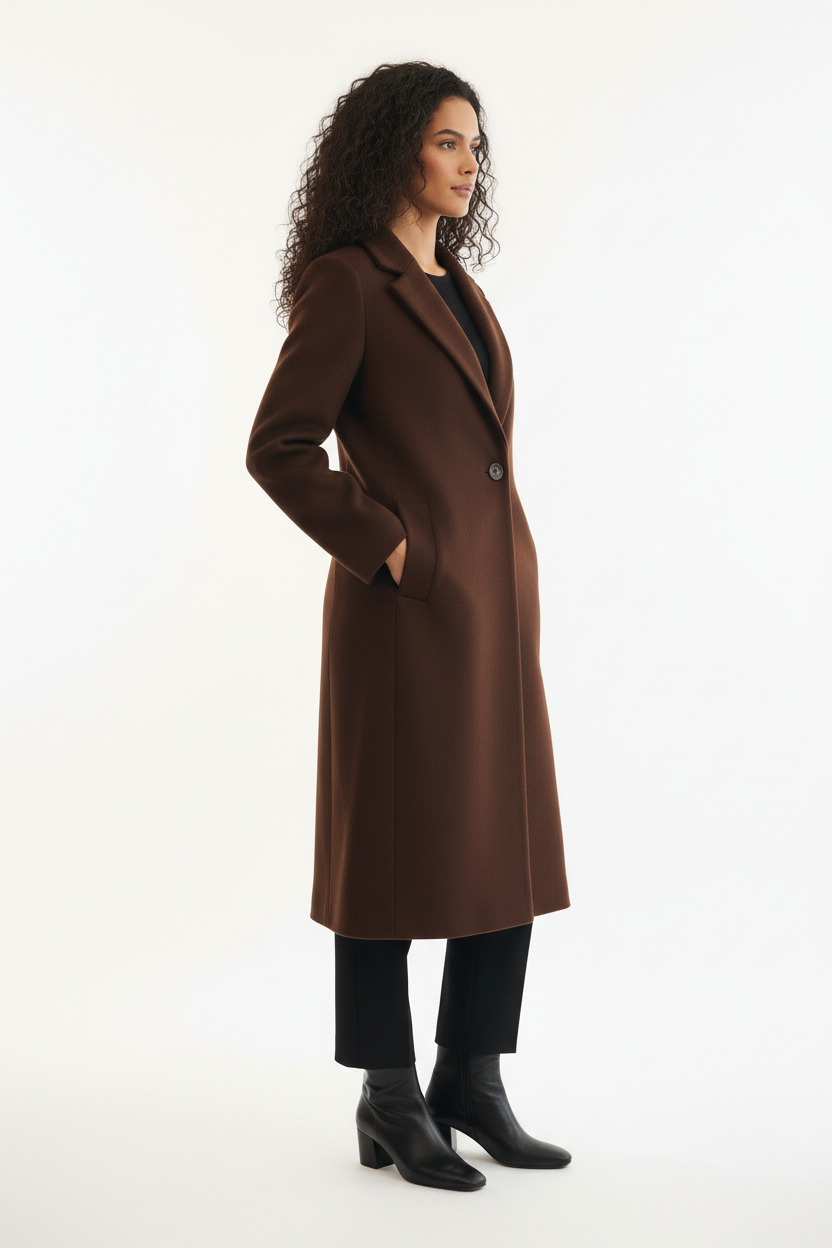 Veste Manteau Camel Oversize Doublure Léopard - Taille L/40-44 - Made in Italy - Pièce unique