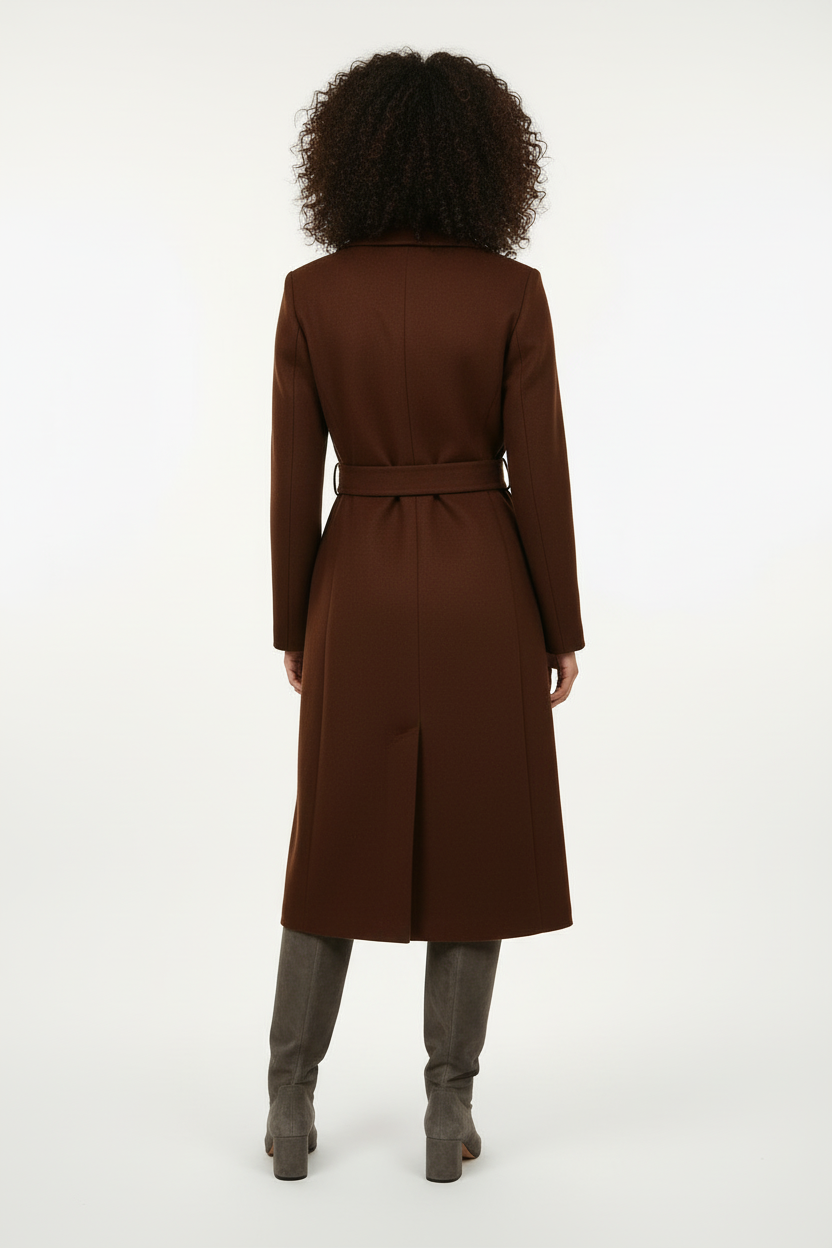Veste Manteau Camel Oversize Doublure Léopard - Taille L/40-44 - Made in Italy - Pièce unique